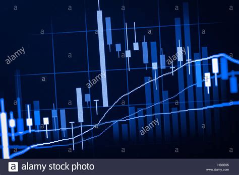 financial data on a monitor candle stick graph of stock market stock market data on led