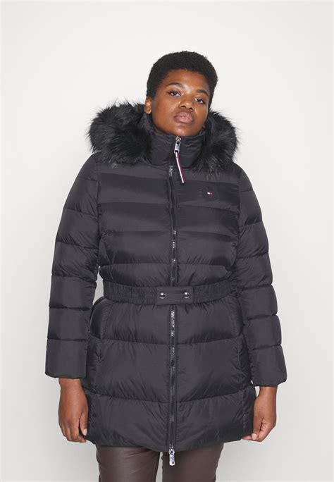 Tommy Hilfiger Curve Sorona Padded Belted Coat Winter Coat Black