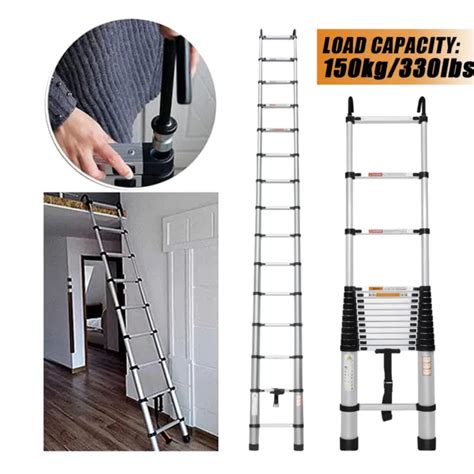 Telescoping Ladder Aluminum Diy Extension Folding Loft Ladder For