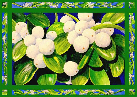 Christmas Mistletoe Painting By Janis Grau Fine Art America