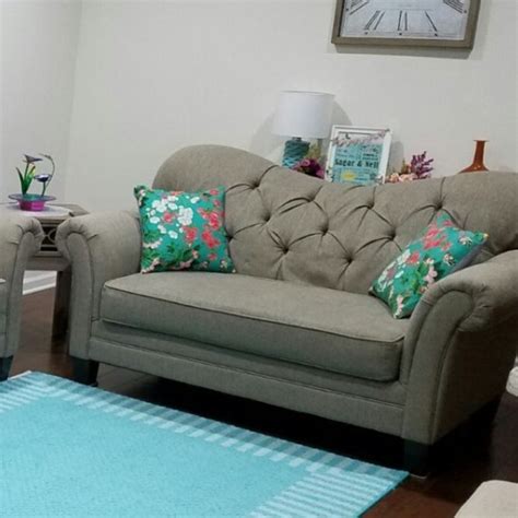 Bob's Discount Furniture Scarlett Beige Loveseat - AptDeco