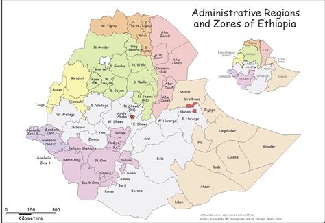Administrative Regions And Zones Of Ethiopia Ethiopia