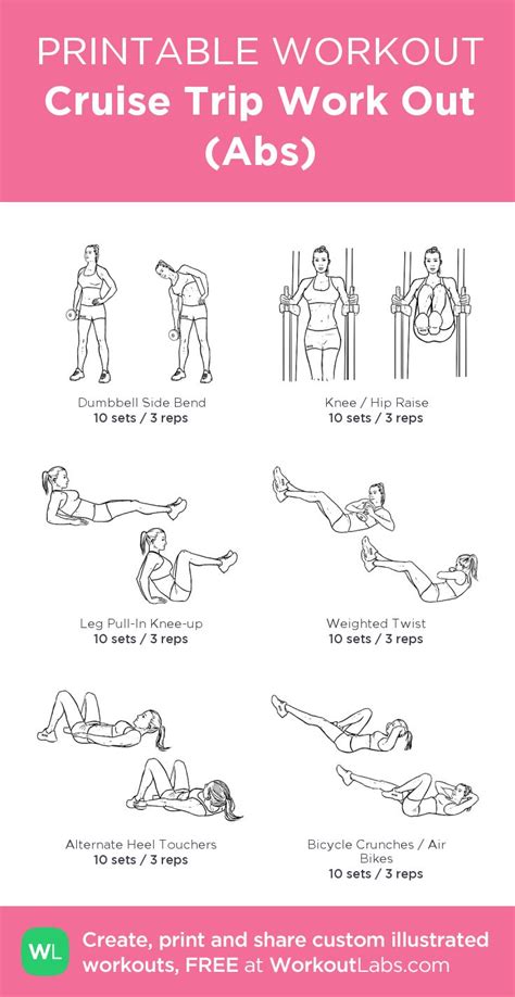 Cruise Trip Work Out Abs Workout Printable Workouts Workout Labs