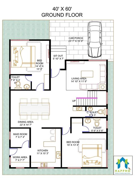 X Duplex House Plan East Facing BHK Plan Happho