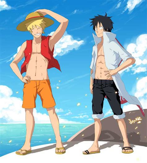 Naruto And Luffy Anime Chiến Binh One Piece