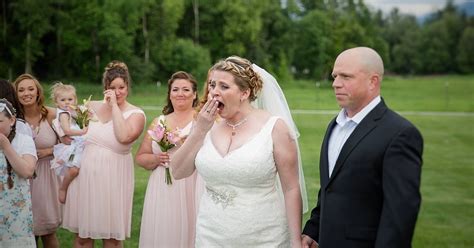 Bride Breaks Down At Her Wedding As Shes Surprised By Man Who Received