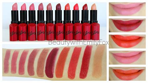 Rimmel Lasting Finish By Kate Moss Lipstick Lip Swatches Youtube