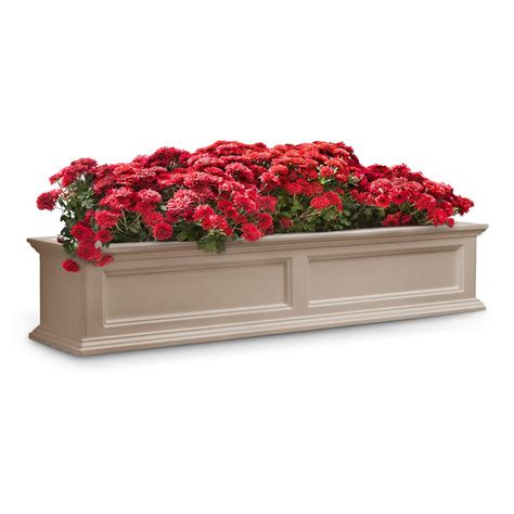 Mayne Fairfield 11 In X 60 In Plastic Window Box 5824c The Home Depot