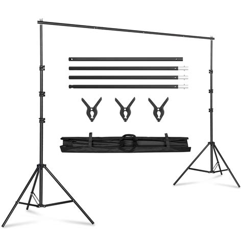 Kshioe Backdrop Support Stand 64x10ft Adjustable Photography Studio