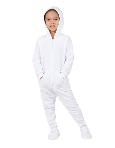 Arctic White Hoodie One Piece Infant Hooded Footed Pajamas Hooded