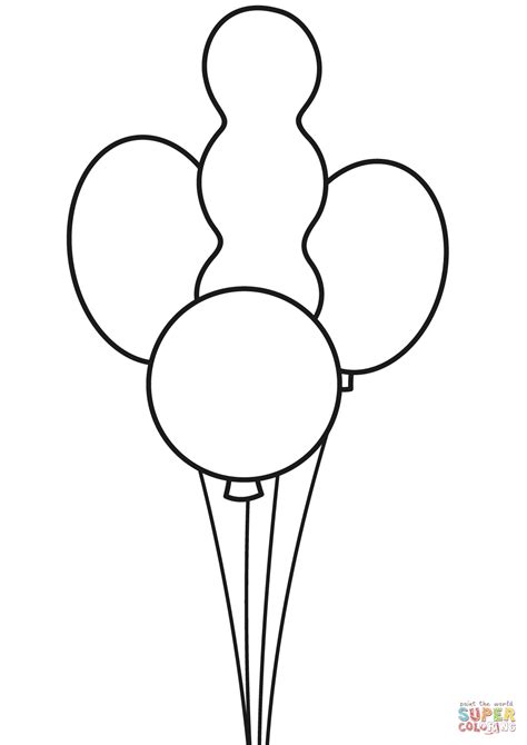 Balloons Coloring Page Free Printable Coloring Pages