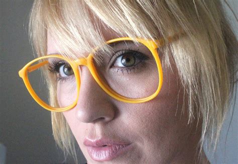 Vintage 80 S Bright Yellow Oversized Eyeglass Frames By Sorocco
