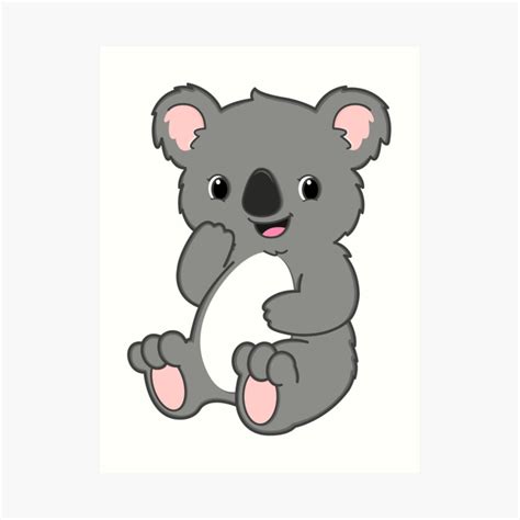 Lámina Artística Cute Kawaii Koala De Billiekeeses Redbubble