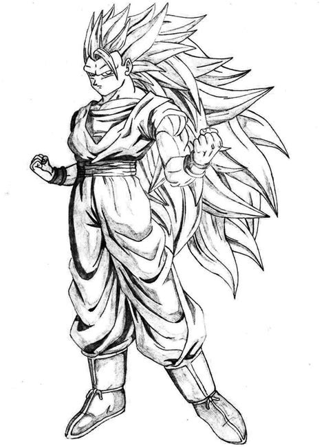 Dibujos De Goku Fase 3 Para Colorear Dibujo Para Colorear De Goku