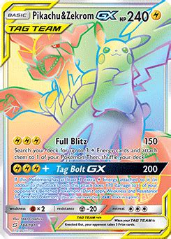 It may well be the best pikachu card that's ever been released. Pokemon Images: Pokemon Rainbow Rare Tag Team Gx