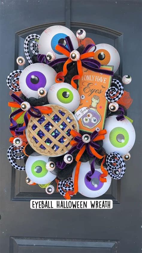 Eyeball Halloween Wreath Wreaths By Waldo In 2023 Halloween Crafts