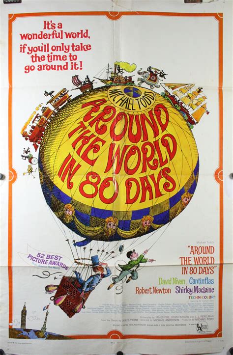 Around The World In 80 Days Original Vintage Jules Verne Movie Poster