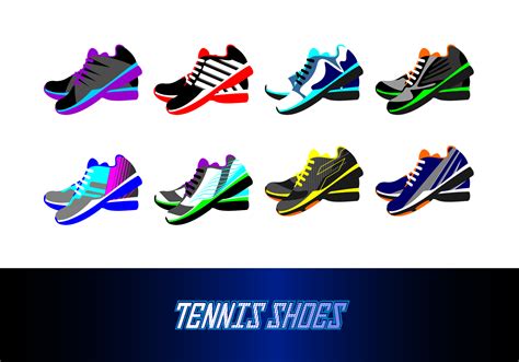 Tennis Shoes Vector Download Free Vector Art Stock Graphics And Images