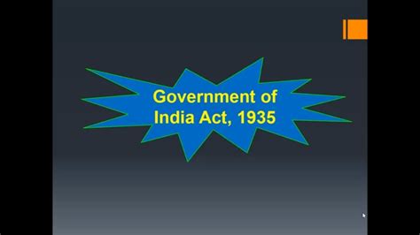 Salient Features Of Government Of India Act 1935 In Hindi And Urdu