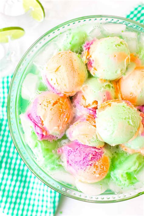 Rainbow Sherbet Punch Recipe Sugar And Soul Co