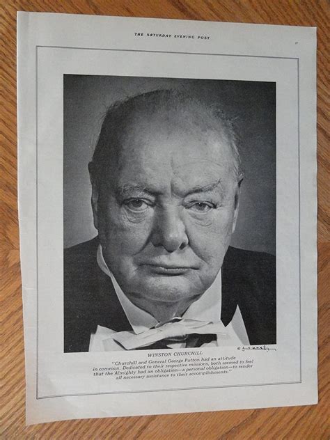 Winston Churchill Portrait Bandw Photo By J Sarah 70s Print Art 1974 The Saturday