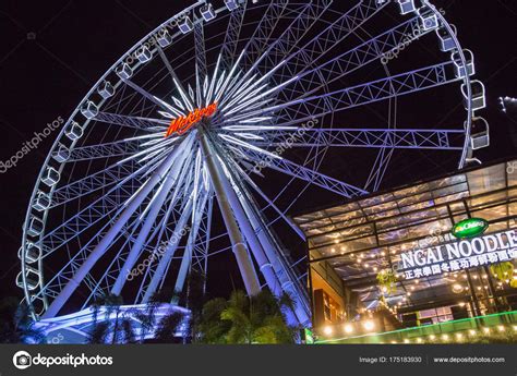 Bangkok Thailand Mar Ferris Wheel Asiatique Riverfront Night Mar 2017
