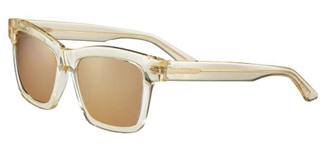 Serengeti Winona Sunglasses Shiny Crystal Champagne Drivers Gold Mirror Polarised