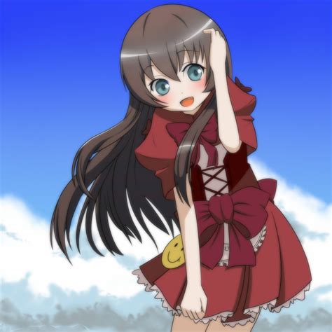 safebooru 1girl d aoki hagane no arpeggio blue eyes blue sky brown hair clouds cloudy sky