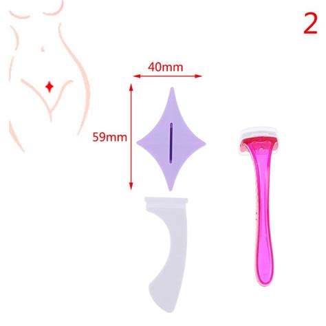 Cheap Women Bikini Dedicated Privates Shaving Stencil Set Sexy Female Pubic Hair Razor Joom