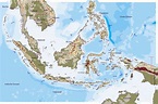 Grande mapa físico de Indonesia | Indonesia | Asia | Mapas del Mundo