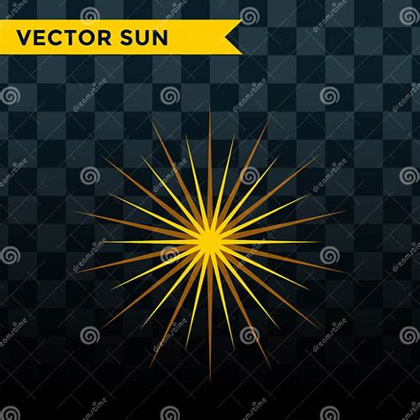 Sun Burst Star Icon Vector Illustration Summer Isolated Nature Shine