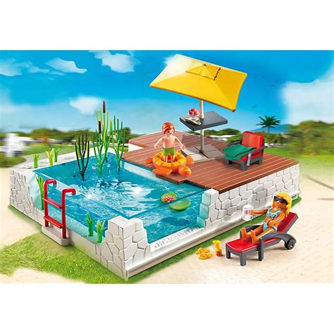 Playmobil Swimming Pool With Terrace 5575 Toys Zavvi