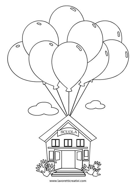 Proponiamo lezioni e workshop con insegnanti professionisti in vari ambiti delle arti visive. scuola-palloncini | Palloncini, Pagine da colorare, Scuola