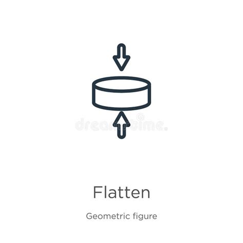 Linear Flatten Icon From Geometric Figure Outline Collection Thin Line