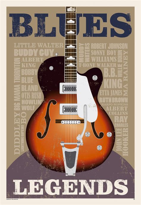 Blues Legends Poster Blues Legends Wall Art Music Print Blues Print