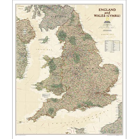 England And Wales Executive Wall Map The Tasmanian Map Centre