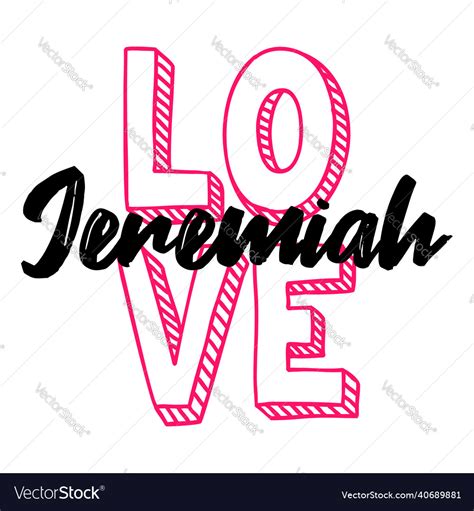 Jeremiah Royalty Free Vector Image Vectorstock