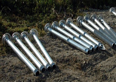 Customized Ground Screw Piles Rack Foundation Solutions Length 5002500 Mm