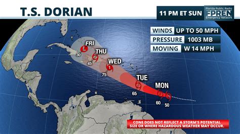 Tropical Storm Dorian 1100 Pm Ast Sun Aug 25 Florida Storms