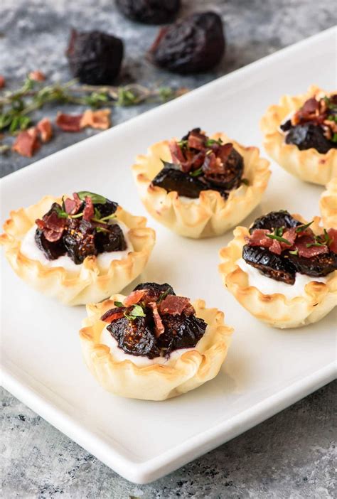 Easy Mini Fig Goat Cheese Bacon Bites In Phyllo Dough Premade Phyllo Dough Cups Make This The