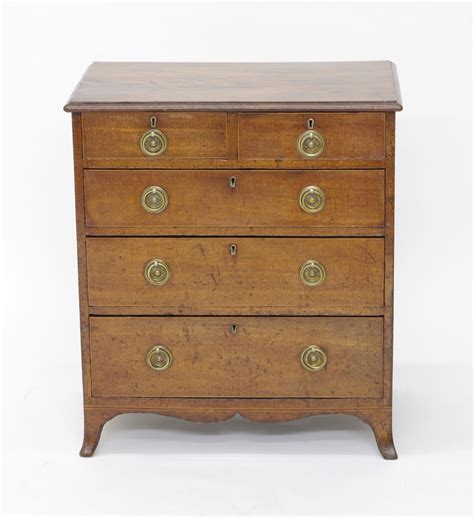 Robert Morrissey Antiques George Iii Fiddleback Mahogany Small Chest Of Drawers C 1790