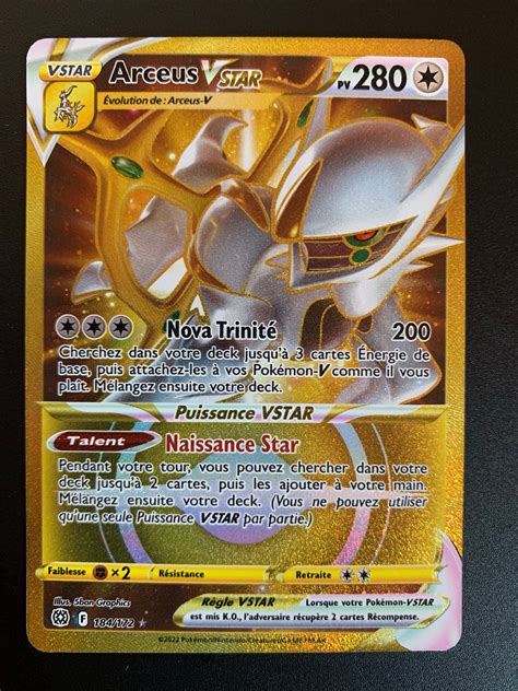 Carte Pokémon Arceus Vstar Gold Secrète 184172 Pv280 Version