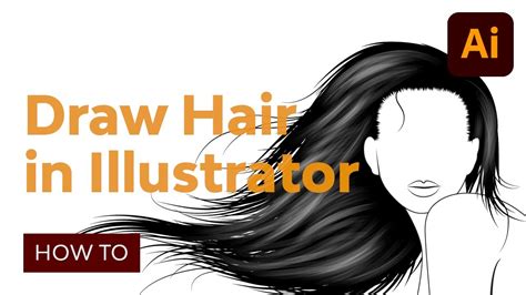 How To Draw Hair In Illustrator Youtube