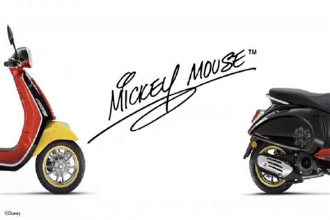 Wow Vespa Matic Edisi Spesial Mickey Mouse Bikin Terpana Kolaborasi