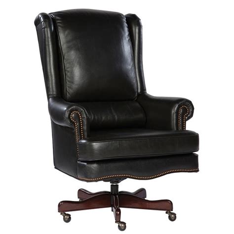 Leather wingback chairs are the perfect addition to a room if you're looking to add a touch of originality or freshen up an old colour scheme. Leather Executive Chair W/ Winged Back (Black) Hekman ...