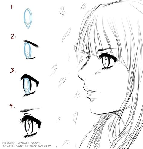 Anime Eyes In Side View ByAzrael Santi How To Draw Anime Eyes Anime Eyes Anime Side View
