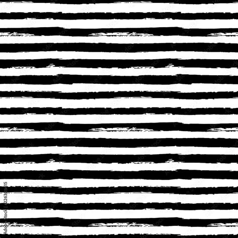 Black And White Seamless Pattern Background With Grunge Paint Stripes
