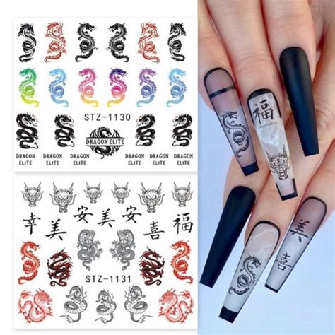 Tiger Nail Art Water Decals Etsy