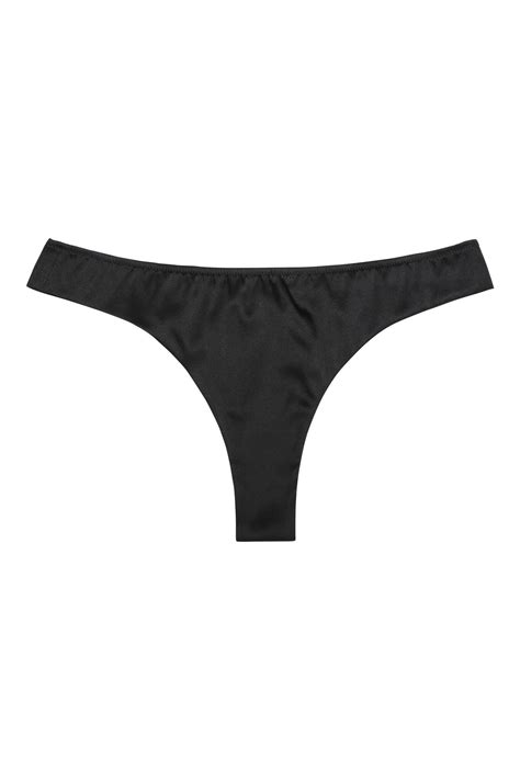 Sandra Silk Everyday Lace Thong • Real Silk Panties Darkest Fox