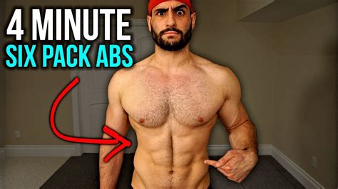 4 Minute Six Pack Abs Workout 6 Exercises For 6 Pack Abs Youtube